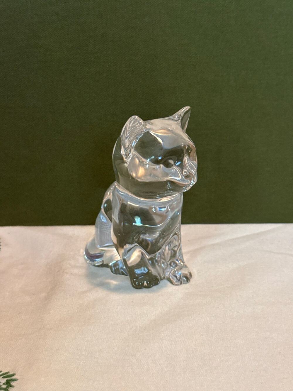 Princess House Crystal Cat • 24% Lead Crystal • Germany • 3.75”